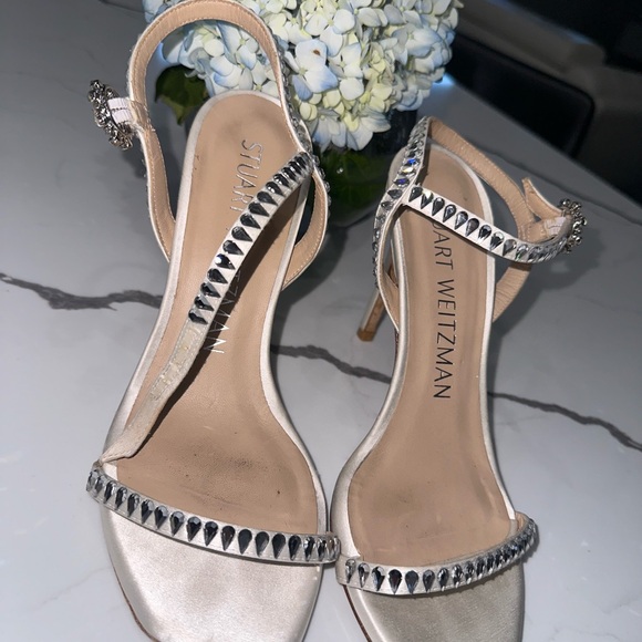 Beautiful Stuart Weizmann wedding shoes. Worn once for my wedding 💒 - Picture 3 of 5